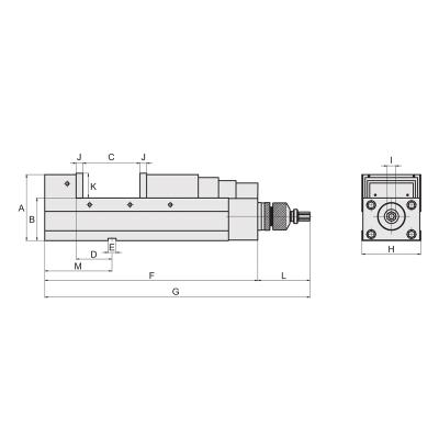 HOMGE CNC Machine Vice with 130 mm jaw width and clamping range 0-190 mm